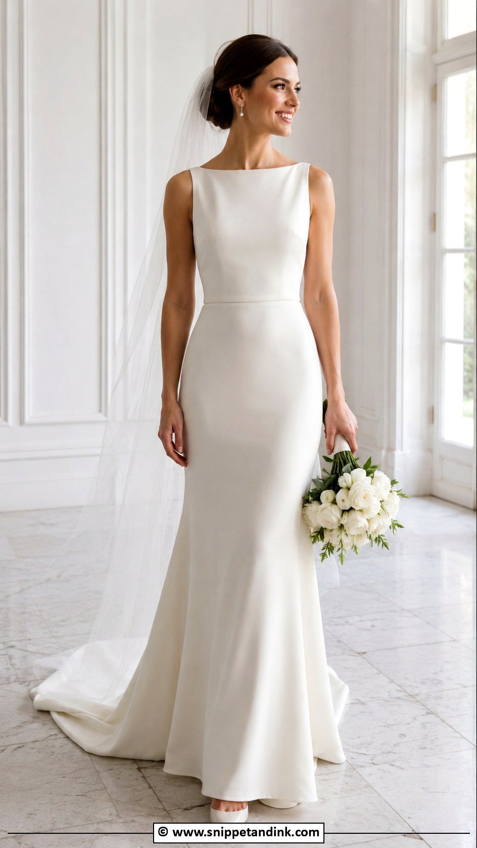 Bateau Neck Wedding Dress - Snippet and Ink - 30 Timeless Elegant Wedding Dress Ideas