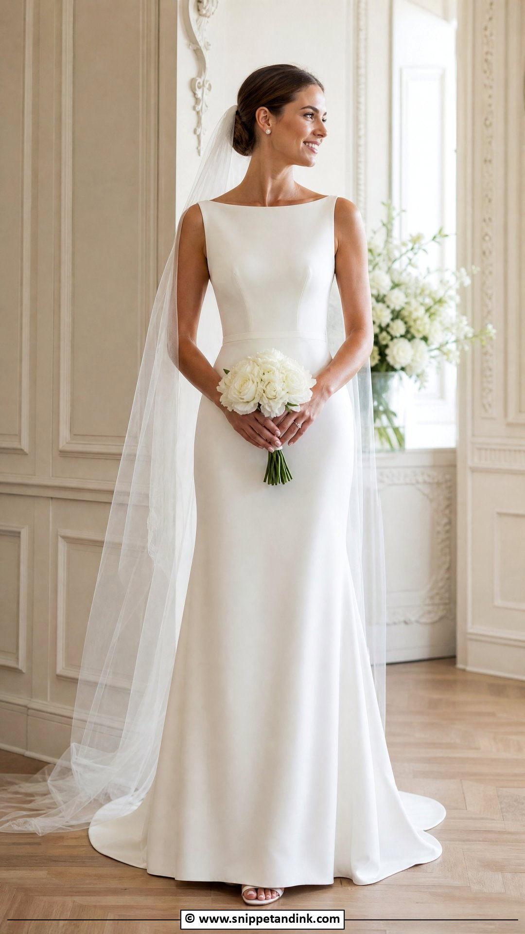 Bateau Neck Wedding Dress - Snippet and Ink - 35 Classic Wedding Dress Ideas
