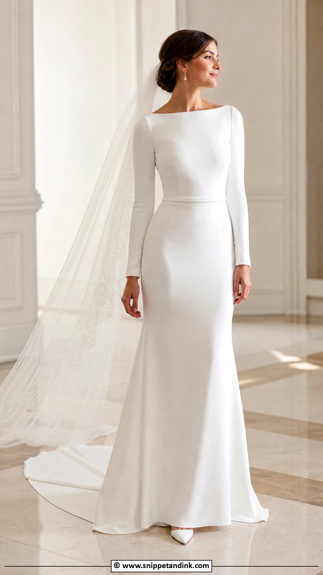 Bateau Neck Wedding Dress - Snippet and Ink - 35 Elegant Wedding Dress Ideas