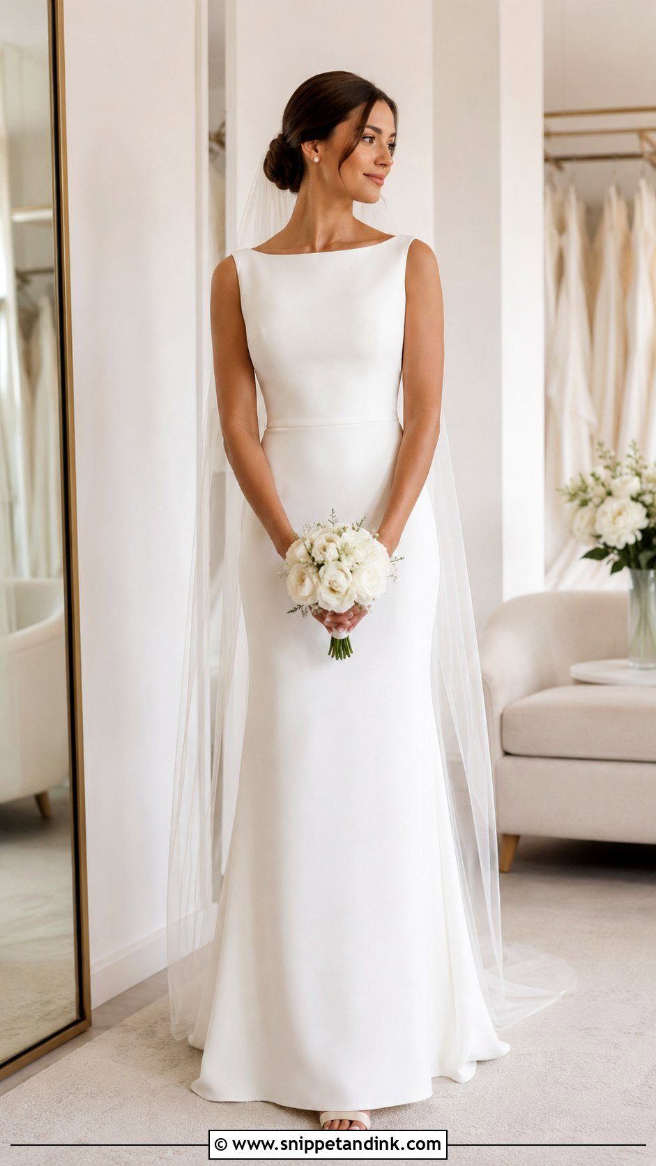 Bateau Neck Wedding Dress - Snippet and Ink - 25 Classic Wedding Dresses