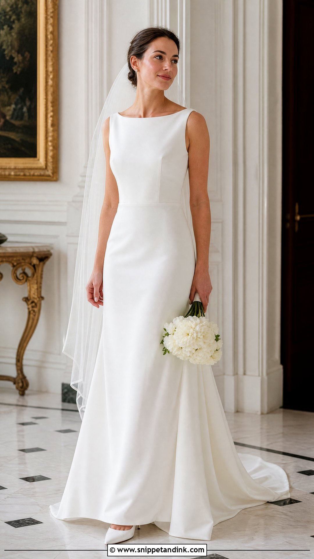 Bateau Neck Wedding Gown - Snippet and Ink - 25 Elegant Wedding Gown Ideas