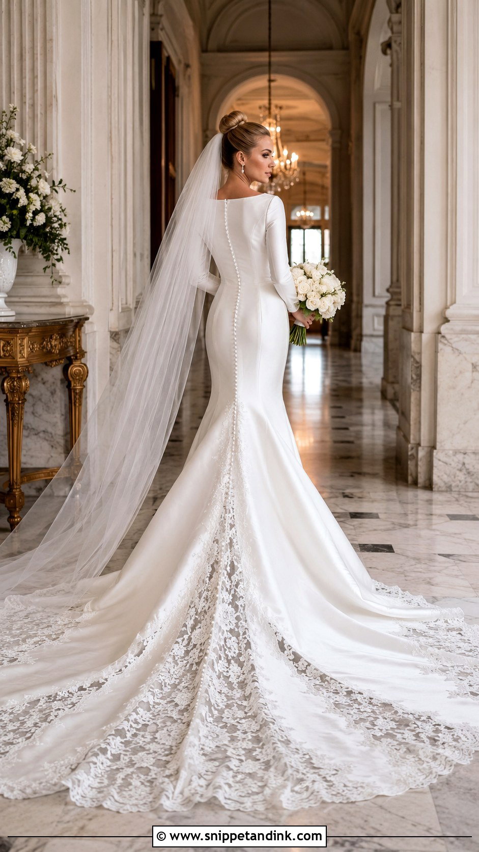 Bateau Neckline Wedding Dress With Statement Train - Snippet and Ink - 20 Bateau Neckline Wedding Dress Ideas