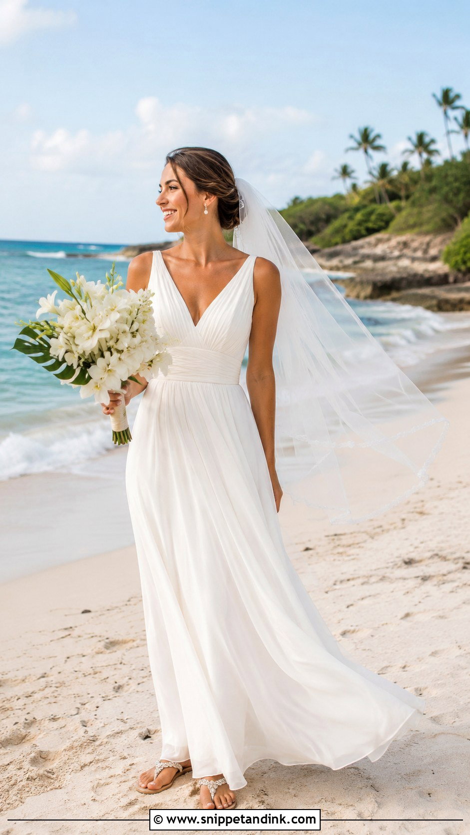 Beach A Line Wedding Dress - Snippet and Ink - 20 Align Wedding Dress Ideas