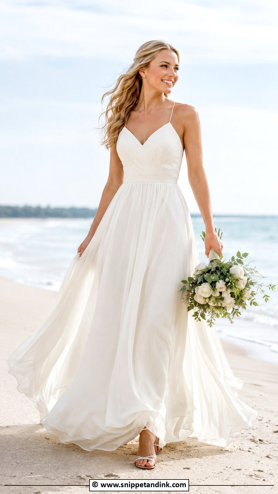 Beach A Line Wedding Dress - Snippet and Ink - 30 A-Line Wedding Dress Ideas