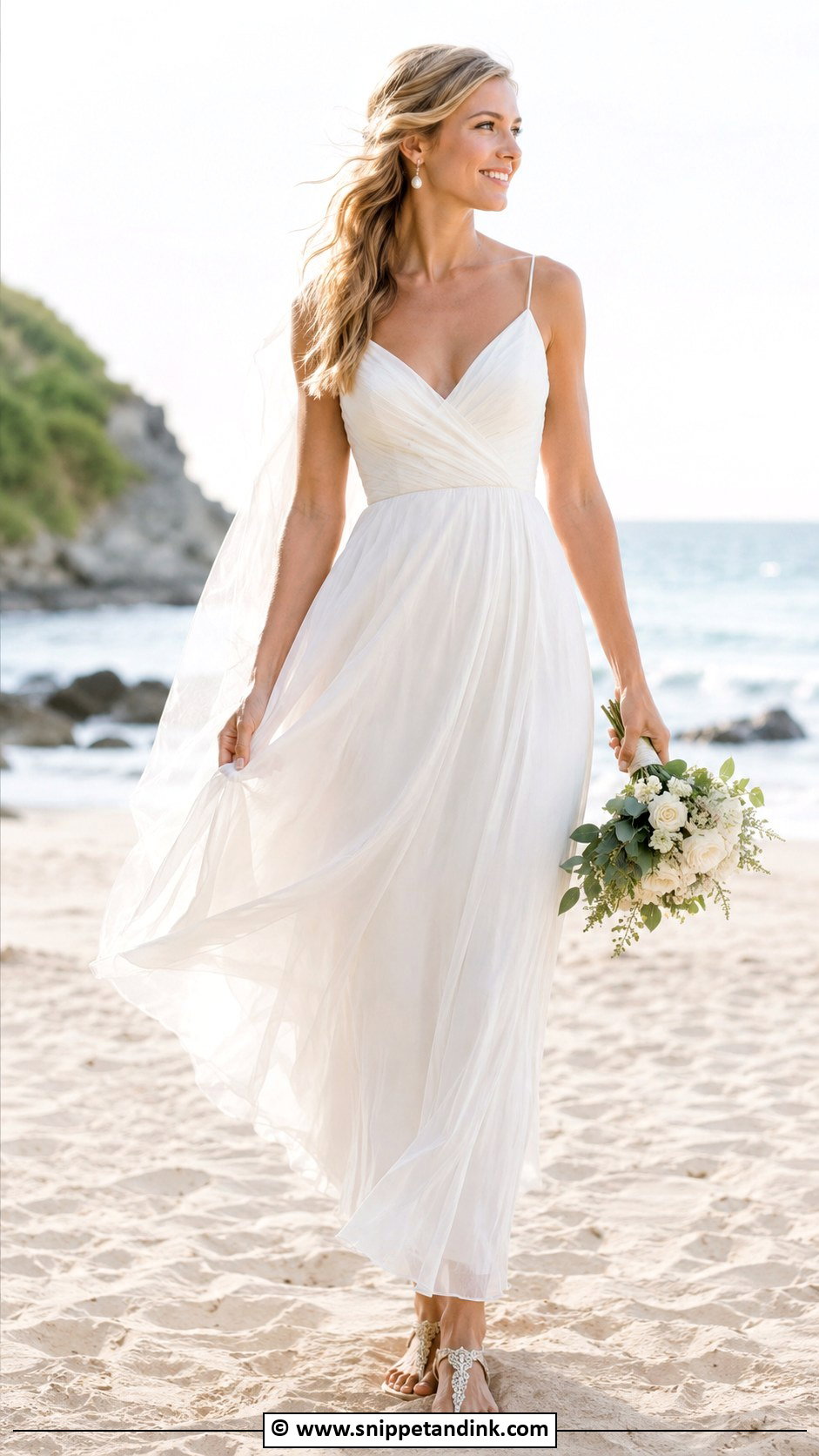 Beach Ankle Length Wedding Dress - Snippet and Ink - 30 Ankle Length Wedding Dress Ideas