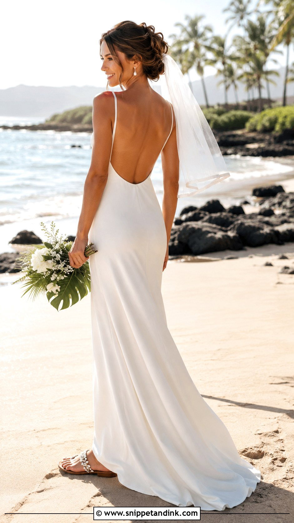 Beach Backless Bridal Gown - Snippet and Ink - 20 Backless Bridal Gowns