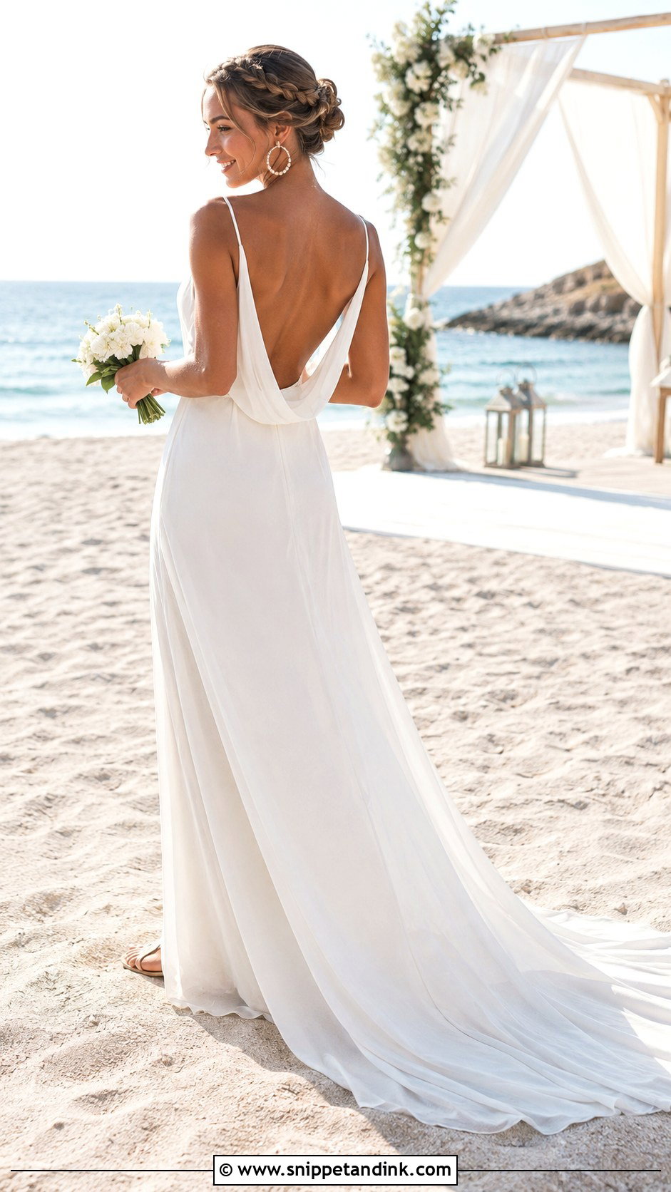 Beach Backless Wedding Gown - Snippet and Ink - 20 Backless Wedding Gown Ideas