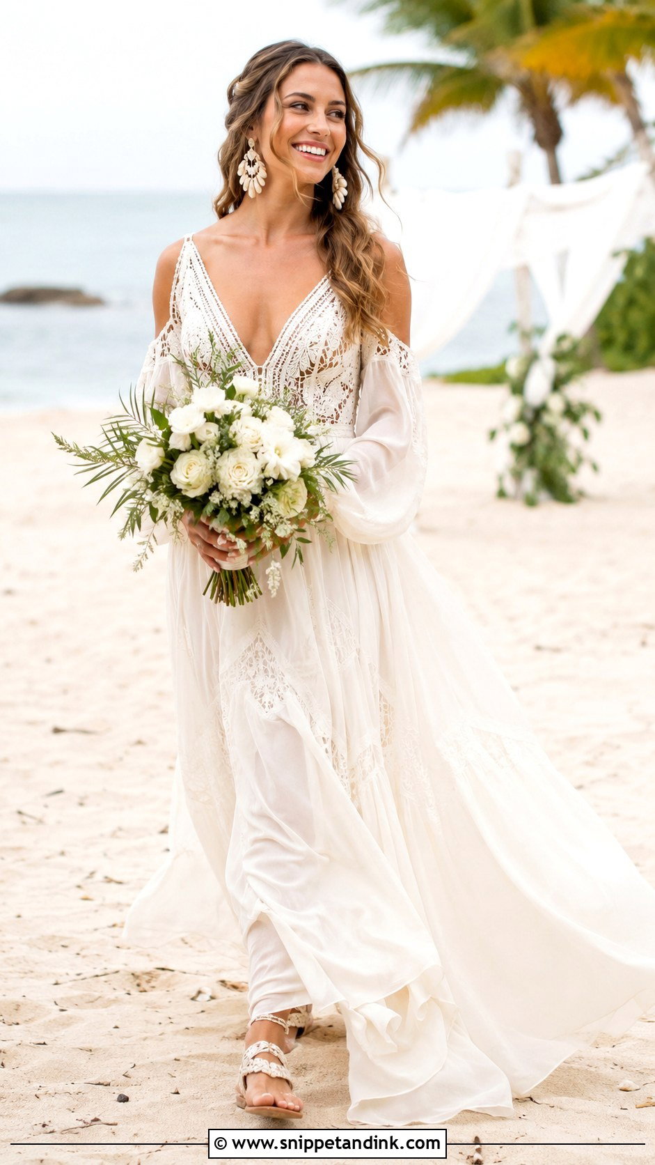 Beach Boho Wedding Dress - Snippet and Ink - 25 Boho Style Wedding Dress Ideas