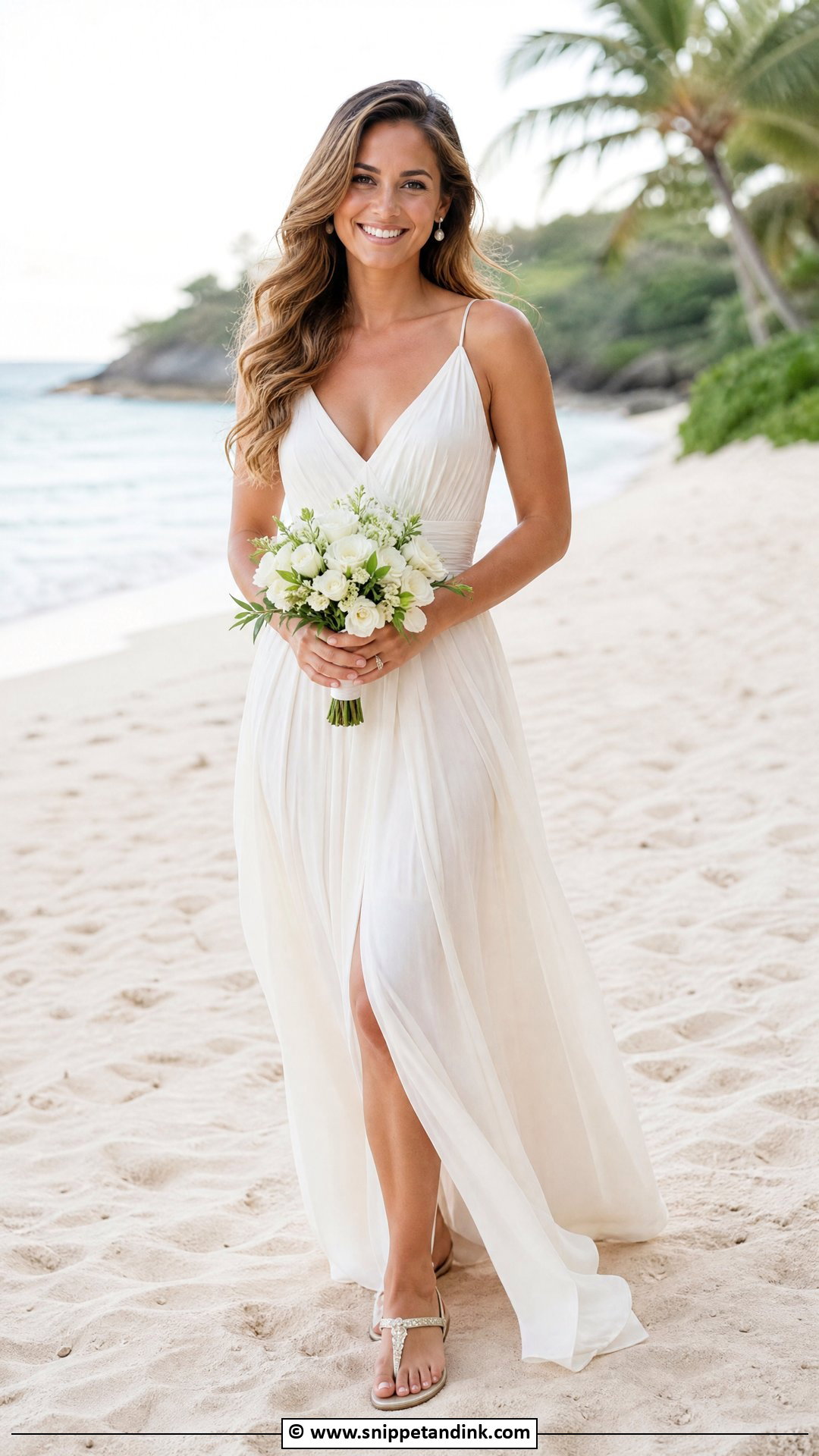 Beach Bridal Dress Outfit - Snippet and Ink - 35 Bridal Outfit Ideas