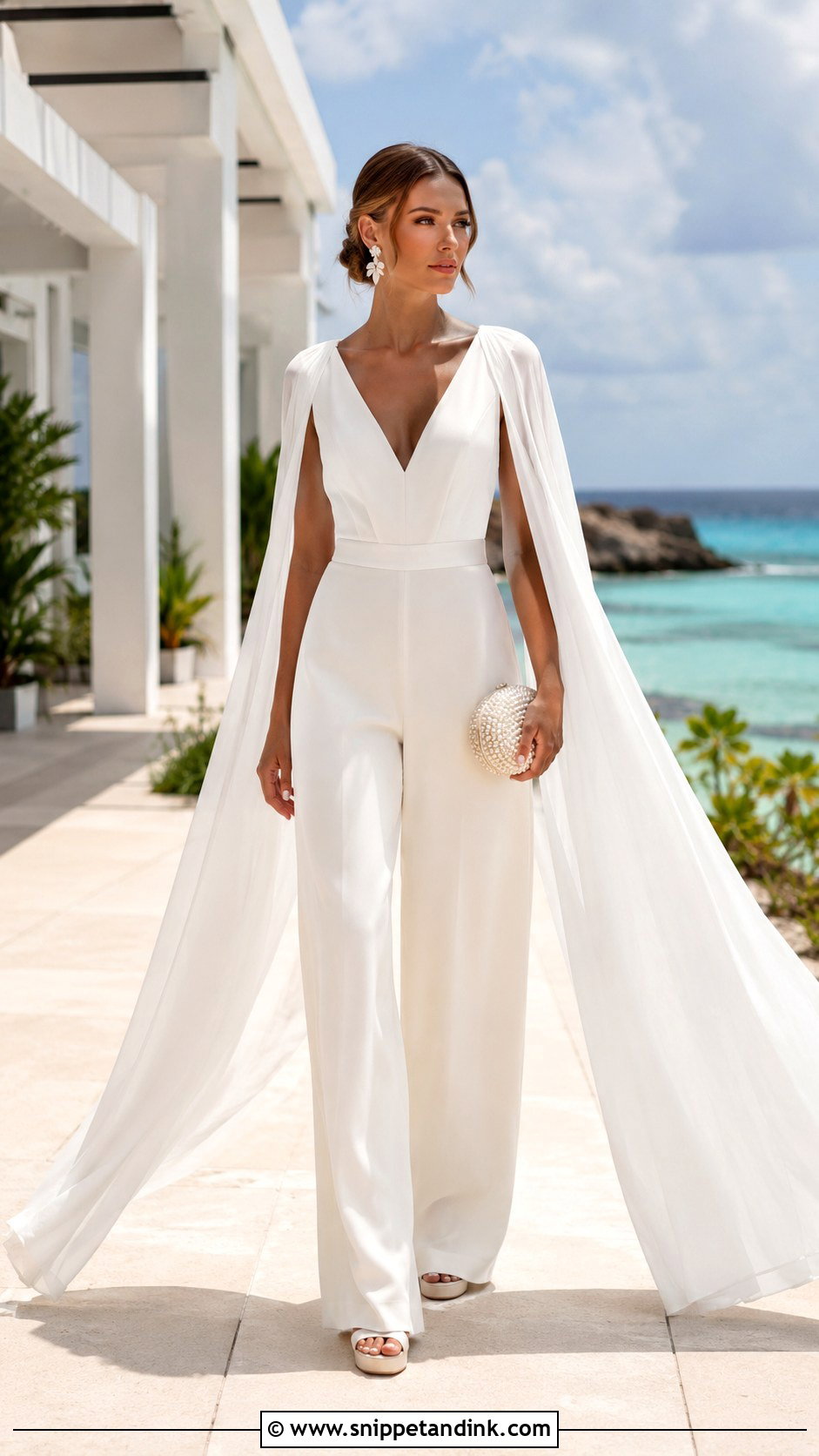 Beach Bridal Jumpsuit - Snippet and Ink - 20 Beach Bridal Ideas