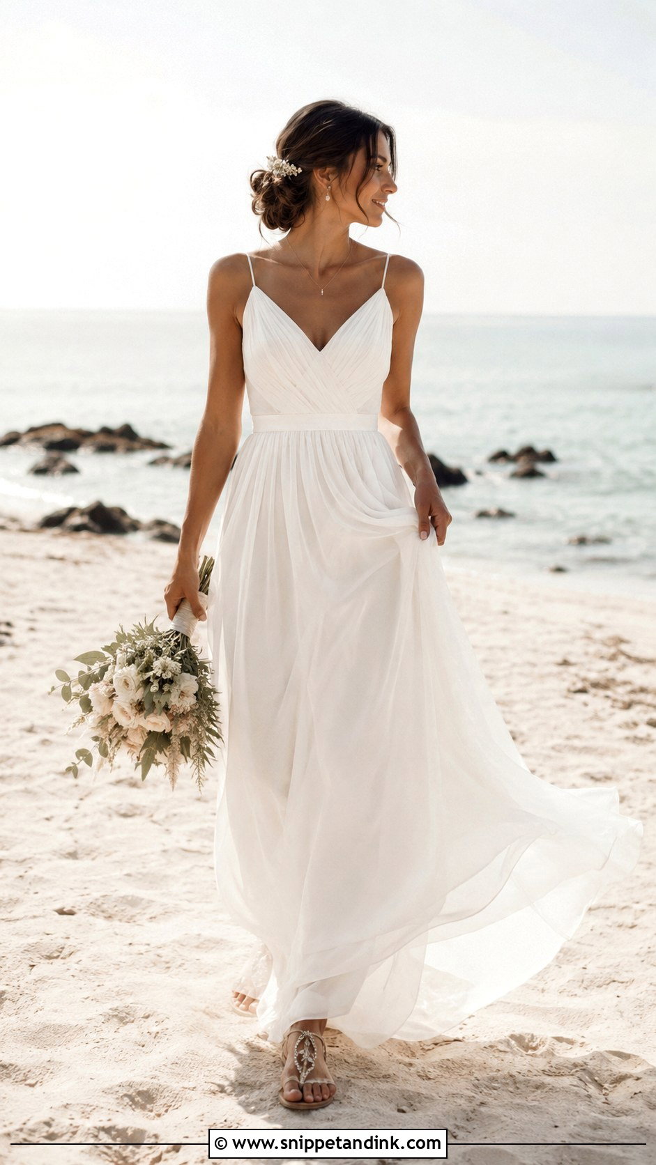 Beach Bride Chiffon Outfit - Snippet and Ink - 20 2024 Bride Ideas