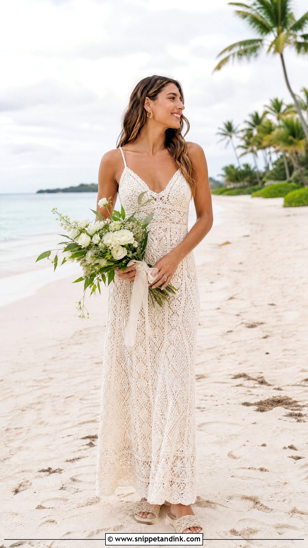 Beach Bride Crochet Dress - Snippet and Ink - 25 Beach Bride Dress Ideas