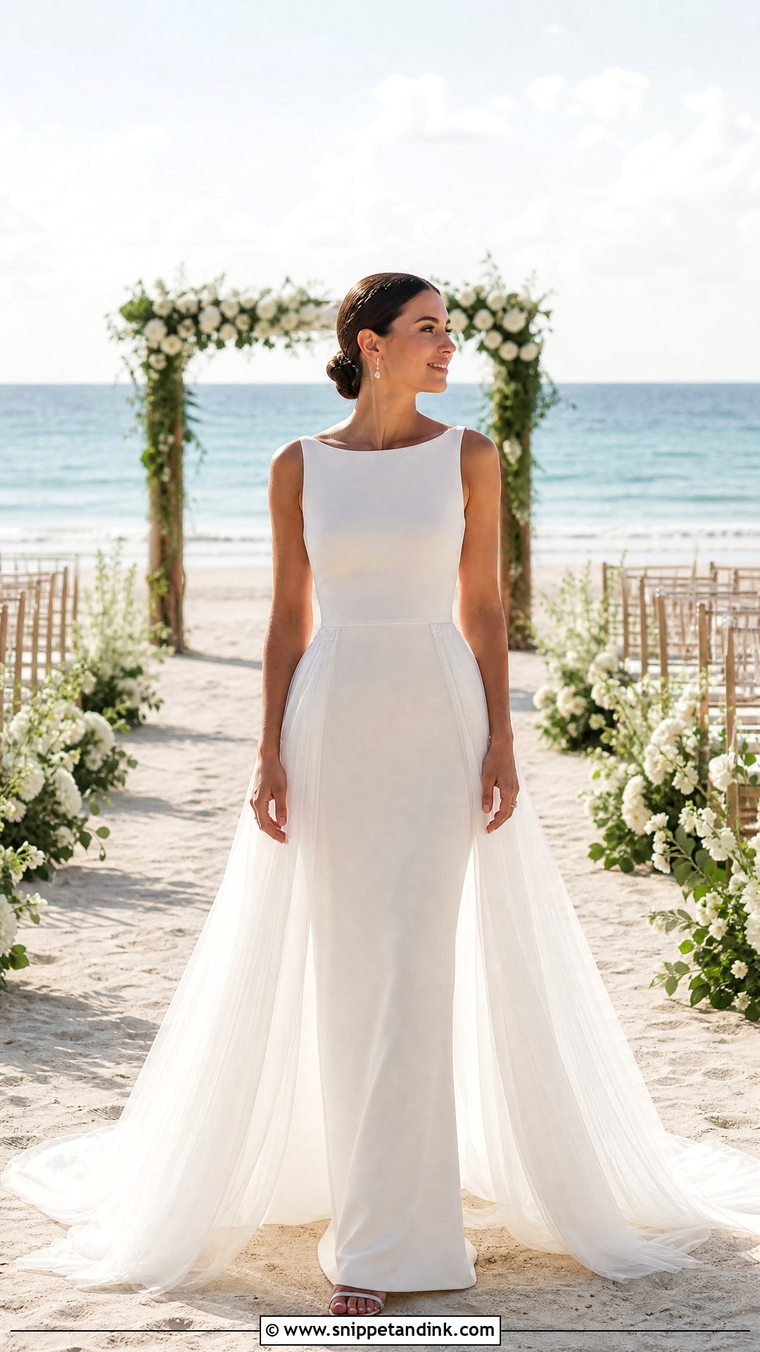 Beach Bride Detachable Train Dress - Snippet and Ink - 25 Beach Bride Dress Ideas