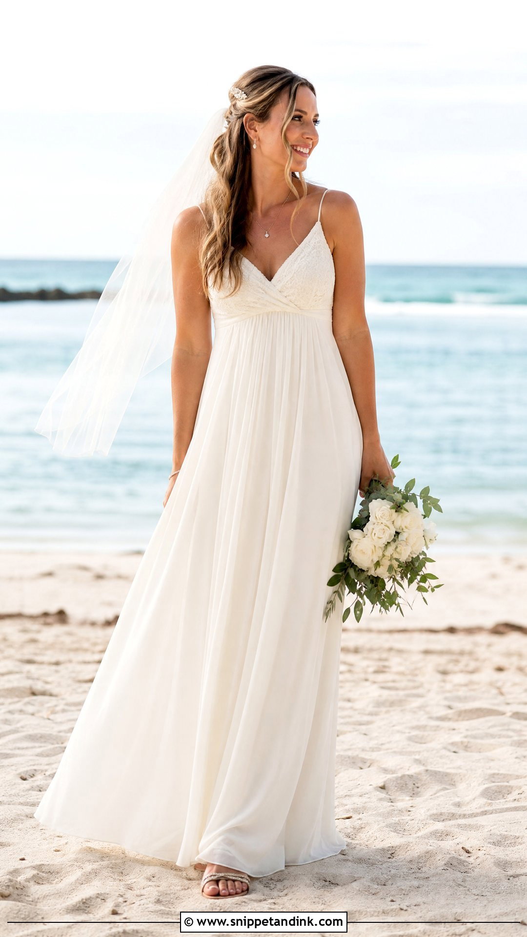 Beach Bride Empire Waist Dress - Snippet and Ink - 25 Beach Bride Dress Ideas