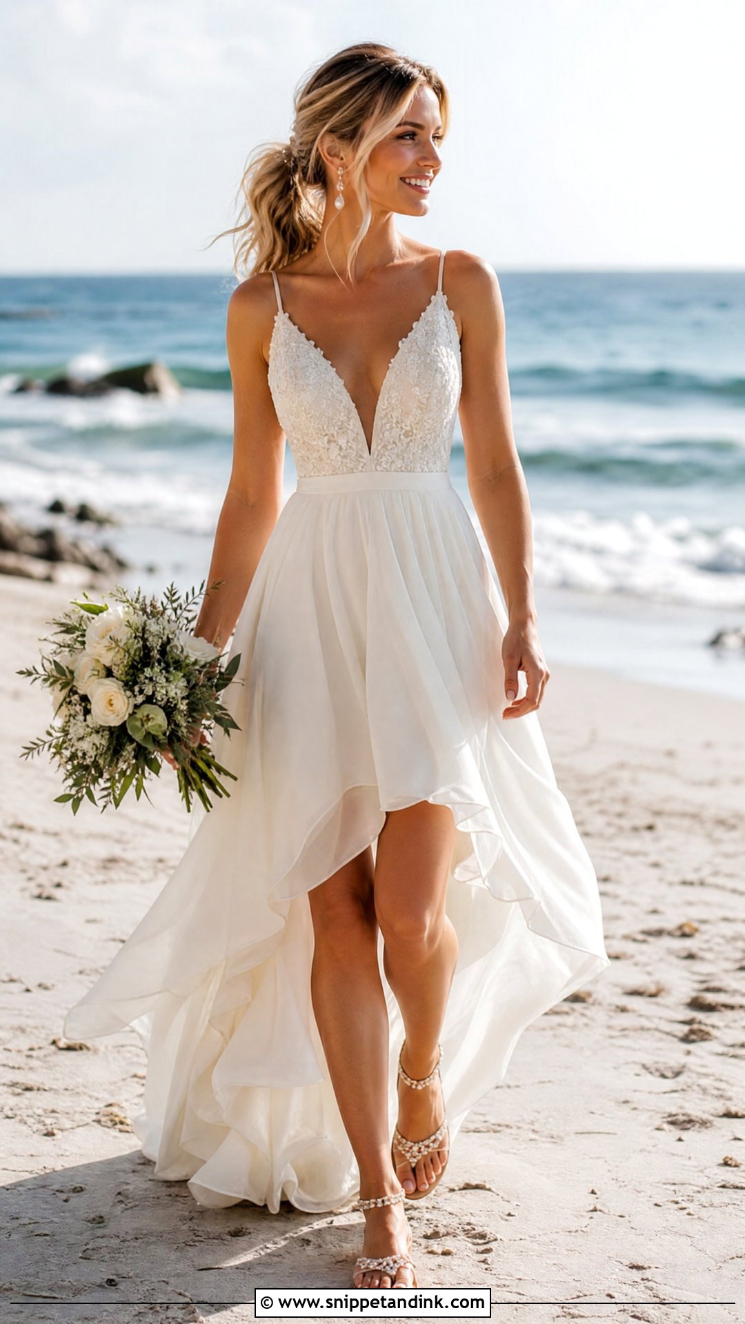 Beach Bride High Low Dress - Snippet and Ink - 25 Beach Bride Dress Ideas