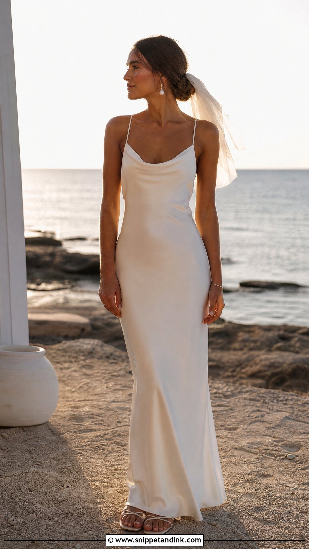 Beach Bride Satin Slip Dress - Snippet and Ink - 25 Beach Bride Dress Ideas