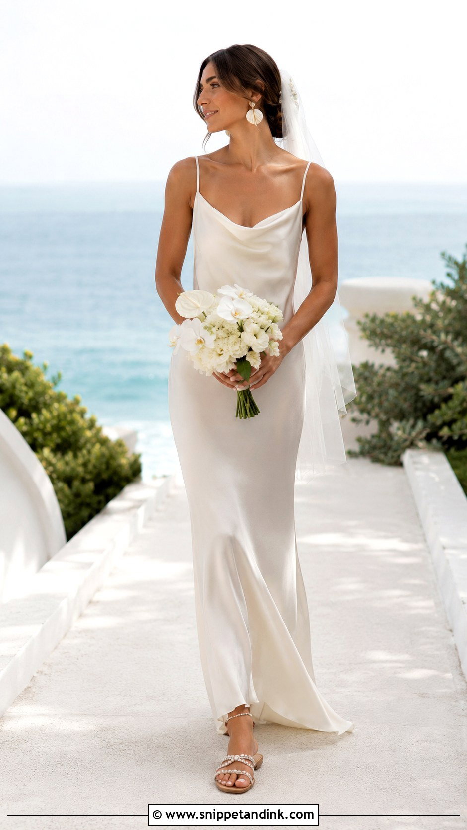 Beach Bride Slip Dress - Snippet and Ink - 20 Bride Fashion Ideas