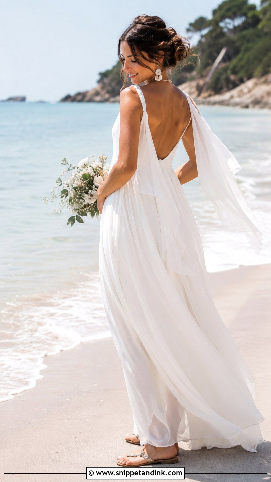 Beach Chiffon Etsy Wedding Dress - Snippet and Ink - 20 Etsy Wedding Dress Ideas