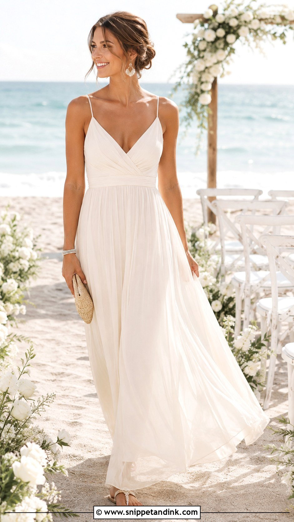 Beach Chiffon Maxi Vow Renewal Dress - Snippet and Ink - 20 10 Year Vow Renewal Dress Ideas