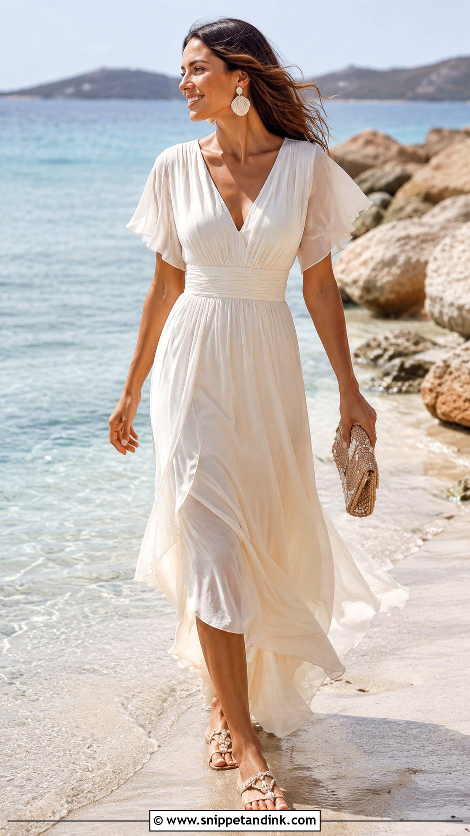 Beach Chiffon Vow Renewal Dress - Snippet and Ink - 20 Wedding Renewal Dress Ideas