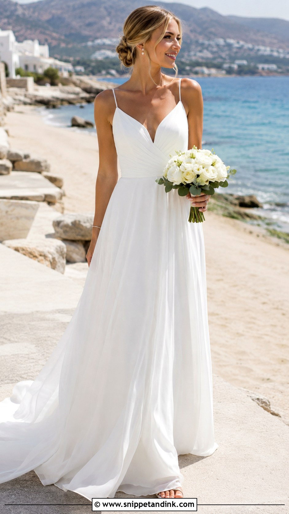 Beach Chiffon Wedding Dress - Snippet and Ink - 20 Dresses for Bride