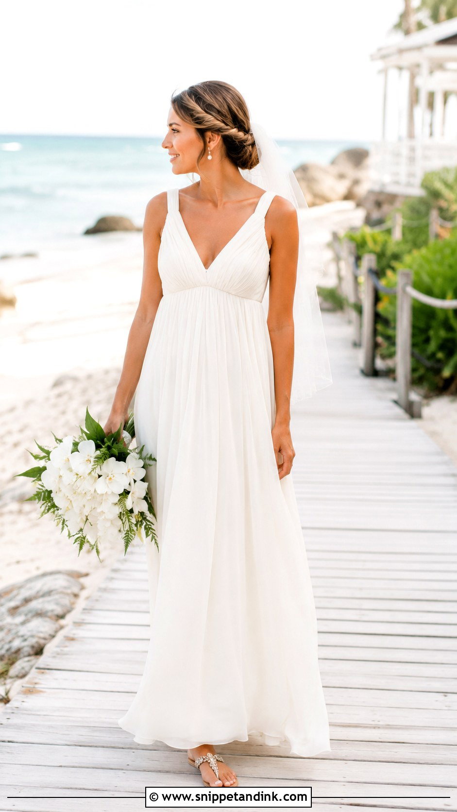 Beach Chiffon Wedding Dress - Snippet and Ink - 20 Easy Wedding Dress Ideas