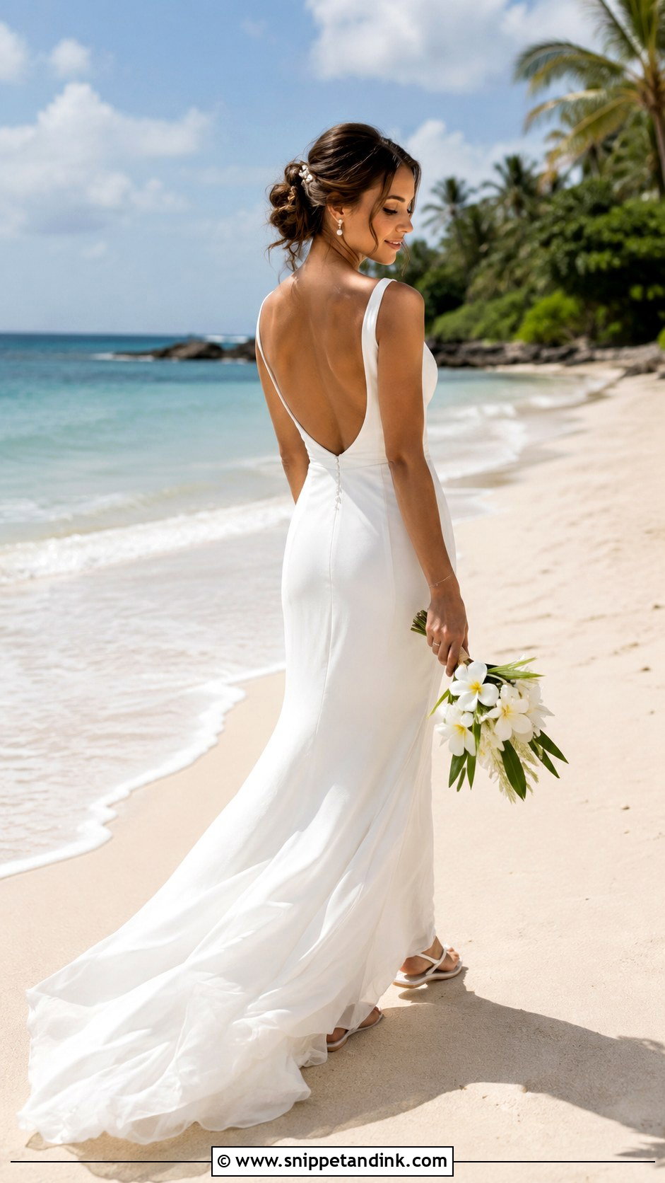 Beach Chiffon Wedding Dress - Snippet and Ink - 20 Flowy Chiffon Wedding Dress Ideas