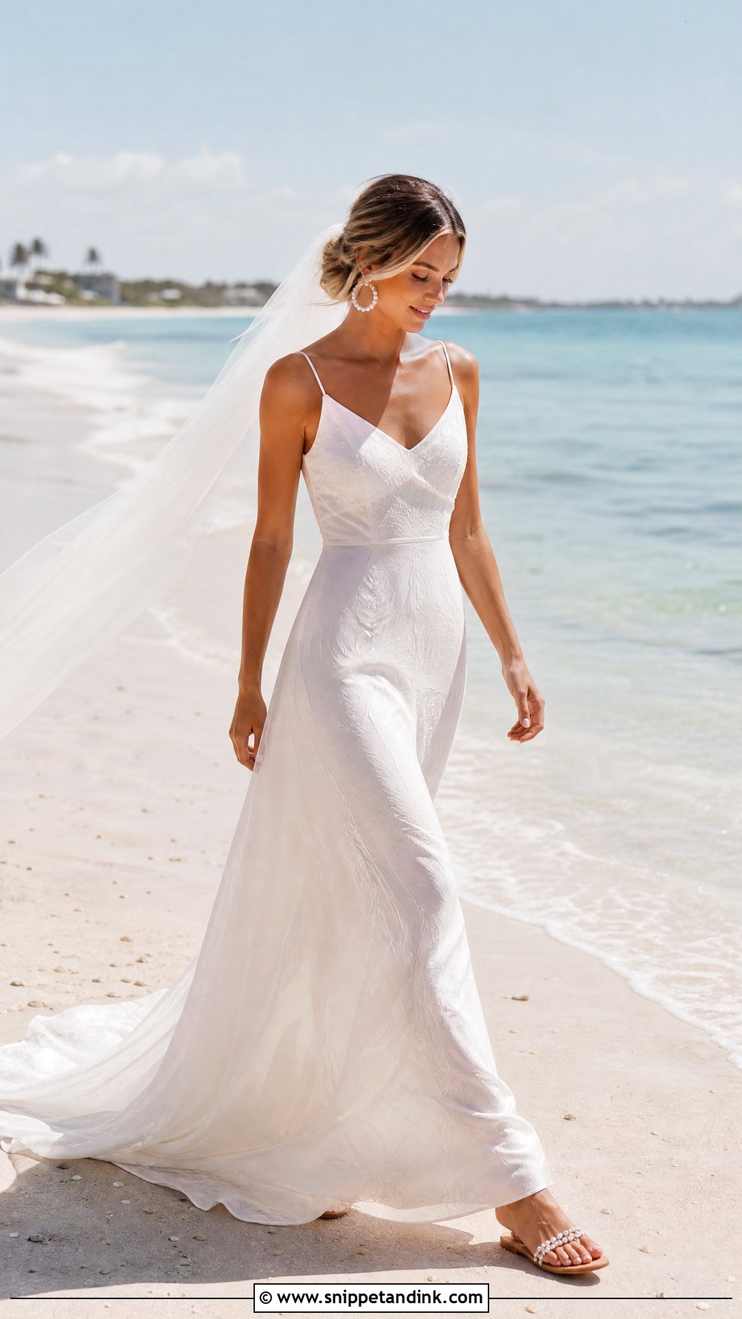 Beach Chiffon Wedding Dress - Snippet and Ink - 25 Floaty Wedding Dress Ideas
