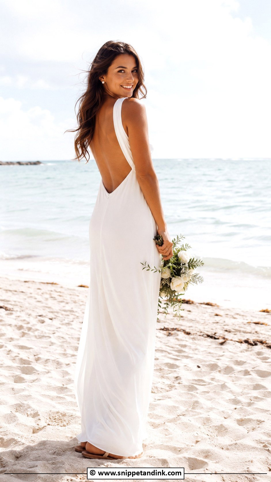 Beach Column Wedding Dress - Snippet and Ink - 25 Column Wedding Dress Ideas