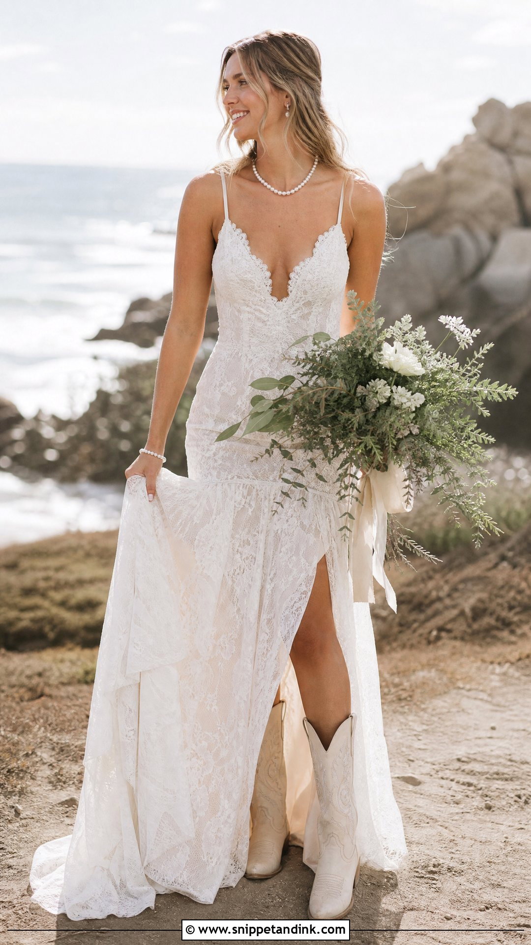 Beach Cowgirl Wedding Dress With Boots - Snippet and Ink - 25 Cowgirl Wedding Dress with Boots Ideas