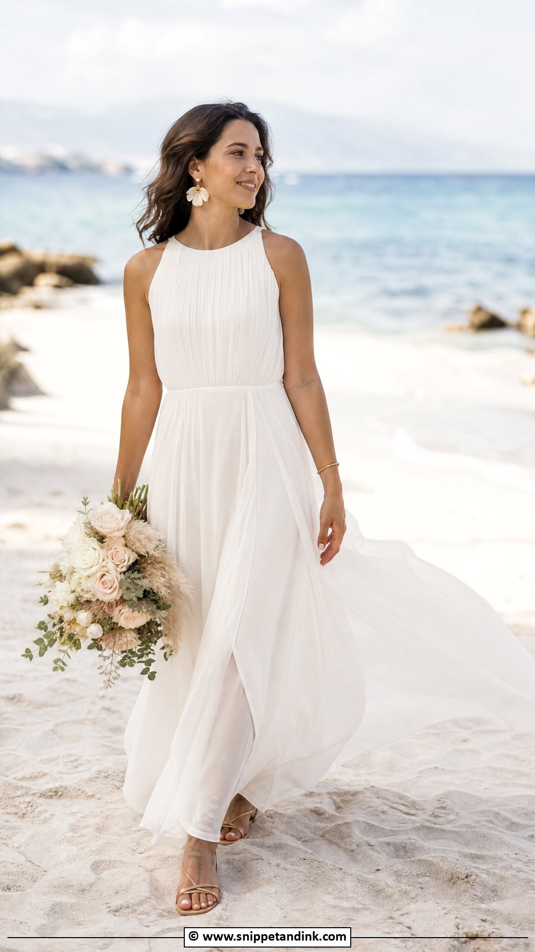 Beach Elopement Dress - Snippet and Ink - 35 Elopement Dress Ideas