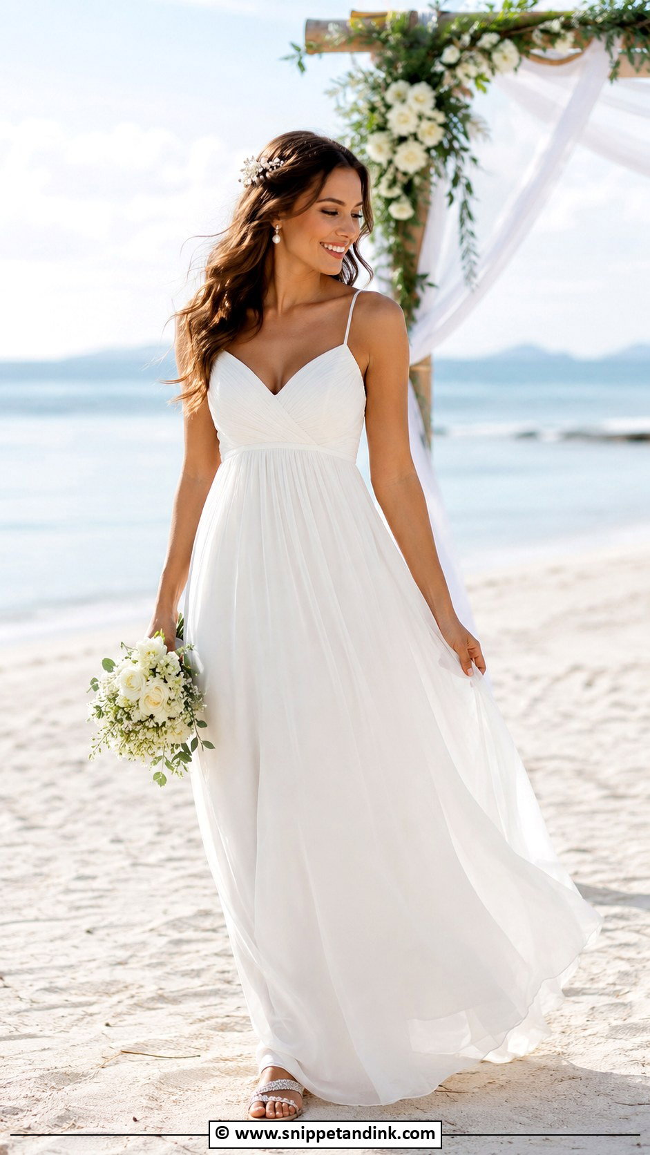 Beach Empire Waist Wedding Dress - Snippet and Ink - 30 Empire Waist Wedding Dress Ideas