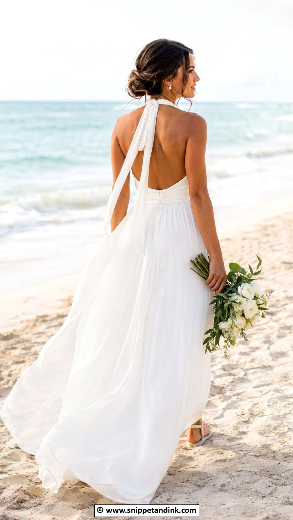 Beach Halter Wedding Dress - Snippet and Ink - 25 Halter Top Wedding Dress Ideas