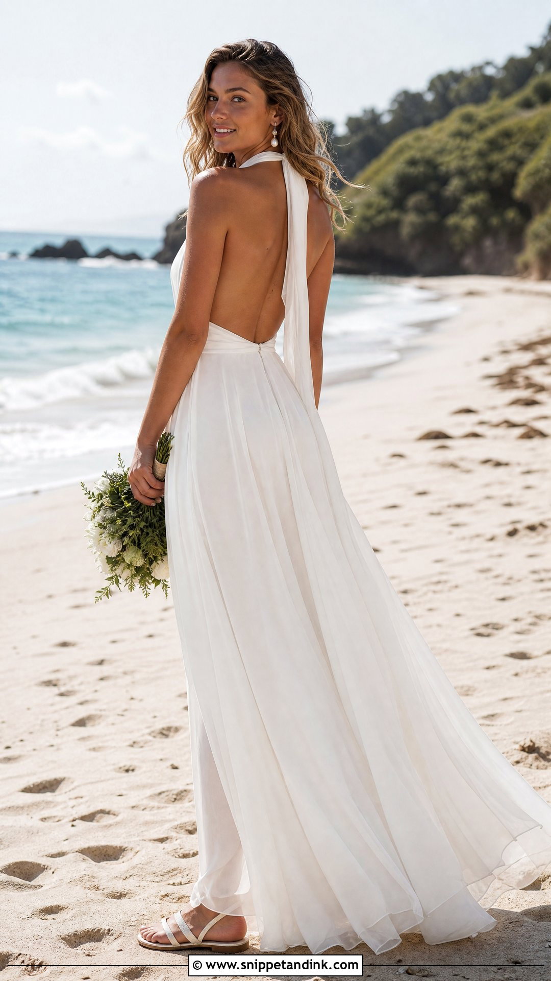 Beach Halter Wedding Gown - Snippet and Ink - 25 Halter Wedding Gown Ideas