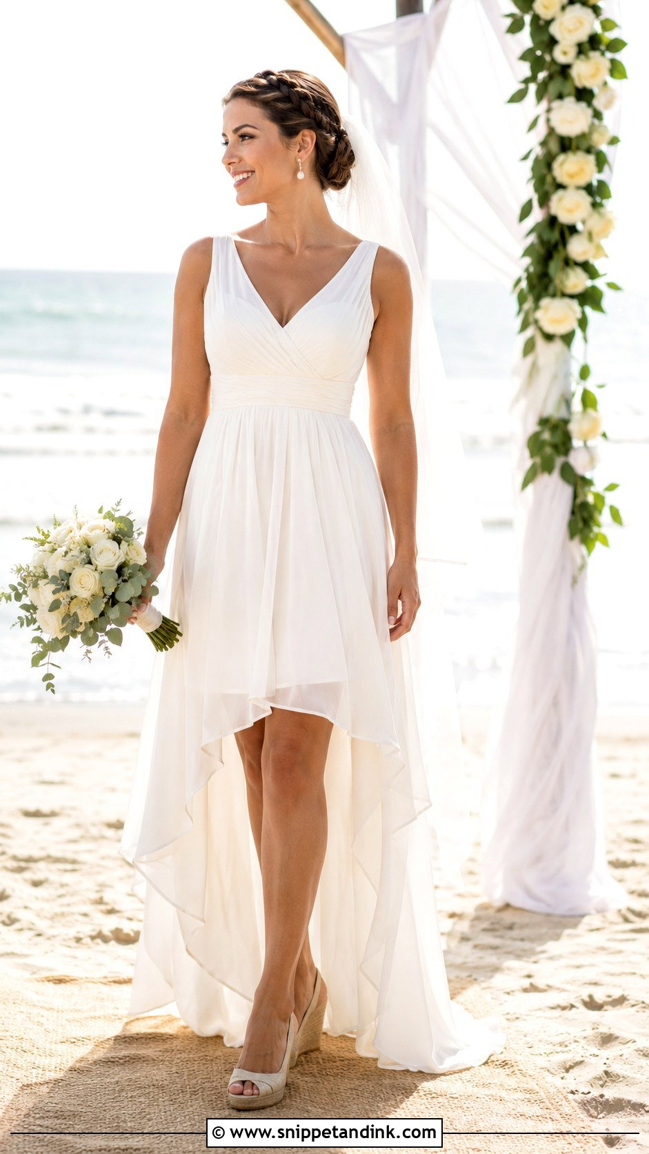 Beach Hi Lo Wedding Dress - Snippet and Ink - 20 Hi Lo Wedding Dress Ideas
