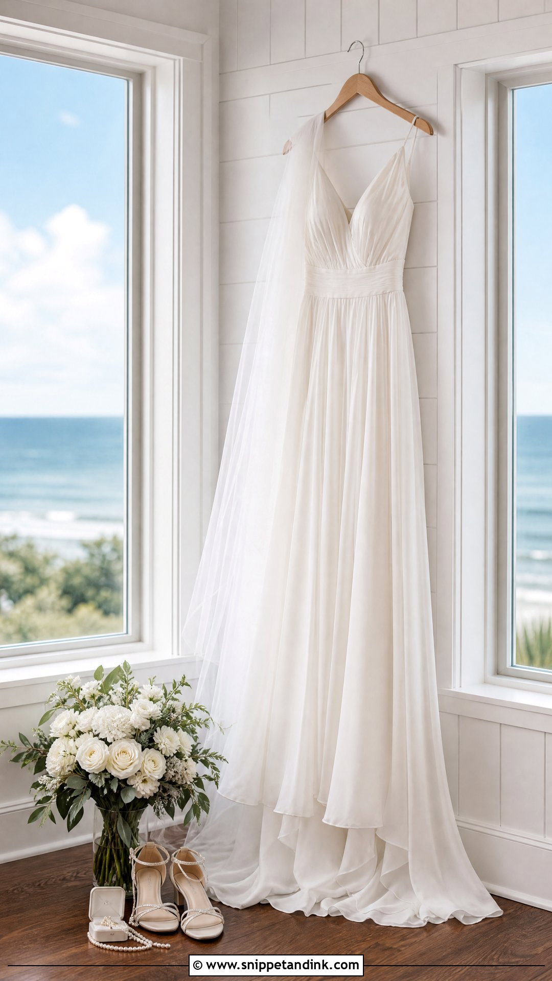 Beach House Wedding Dress Hanging Picture - Snippet and Ink - 20 Wedding Dress Hanging Pictures Ideas