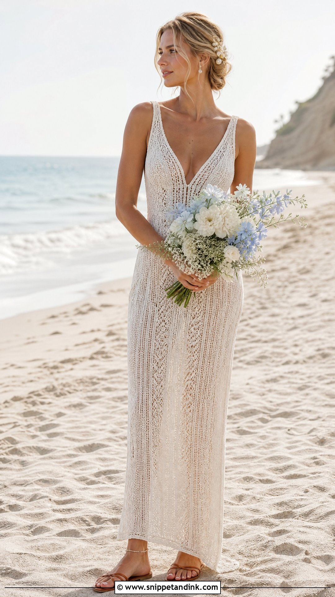 Beach Knitted Wedding Dress - Snippet and Ink - 25 Knitted Wedding Dress Ideas