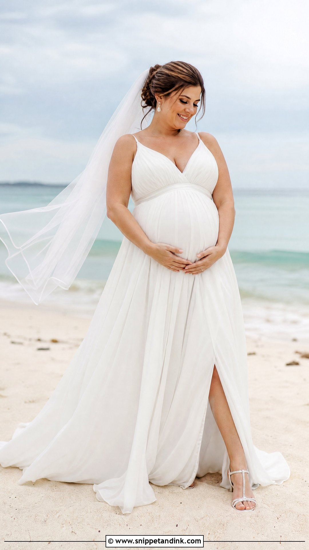 Beach Maternity Wedding Dress - Snippet and Ink - 25 Wedding Dress for Pregnant Bride Ideas