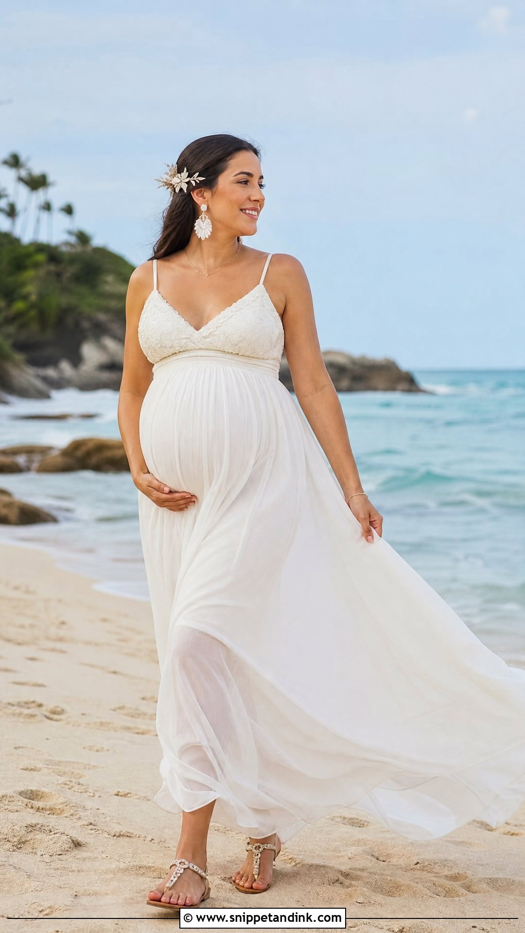 Beach Maternity Wedding Dress - Snippet and Ink - 20 Pregnant Maternity Wedding Dress Ideas