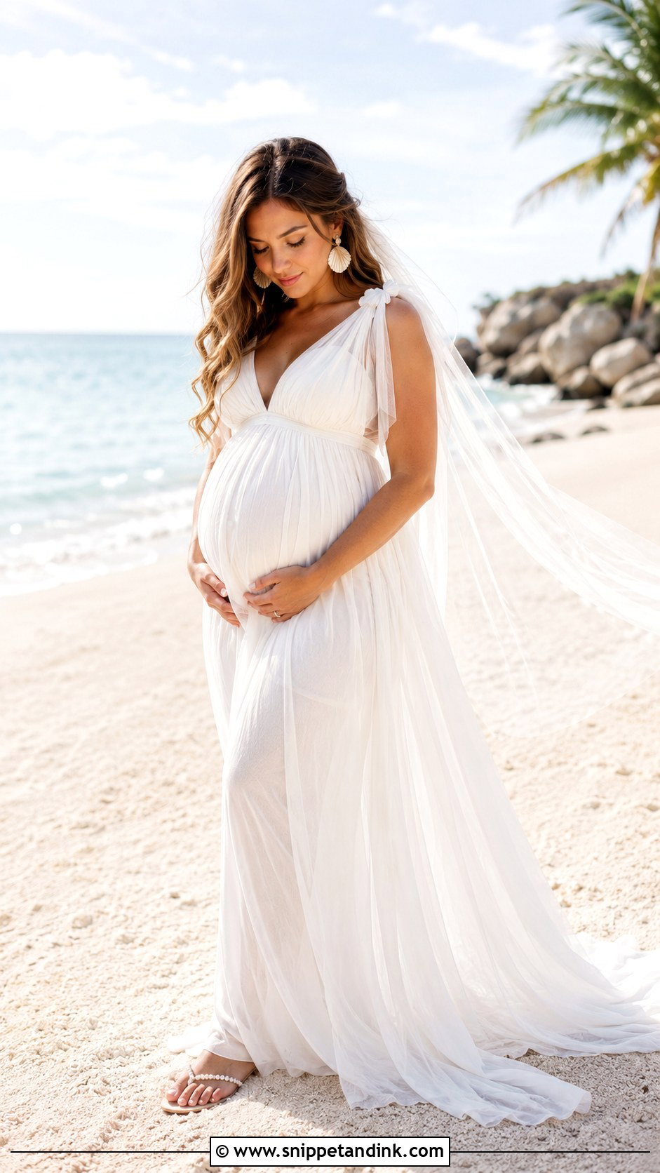 Beach Maternity Wedding Dress - Snippet and Ink - 30 Maternity Wedding Dress Ideas