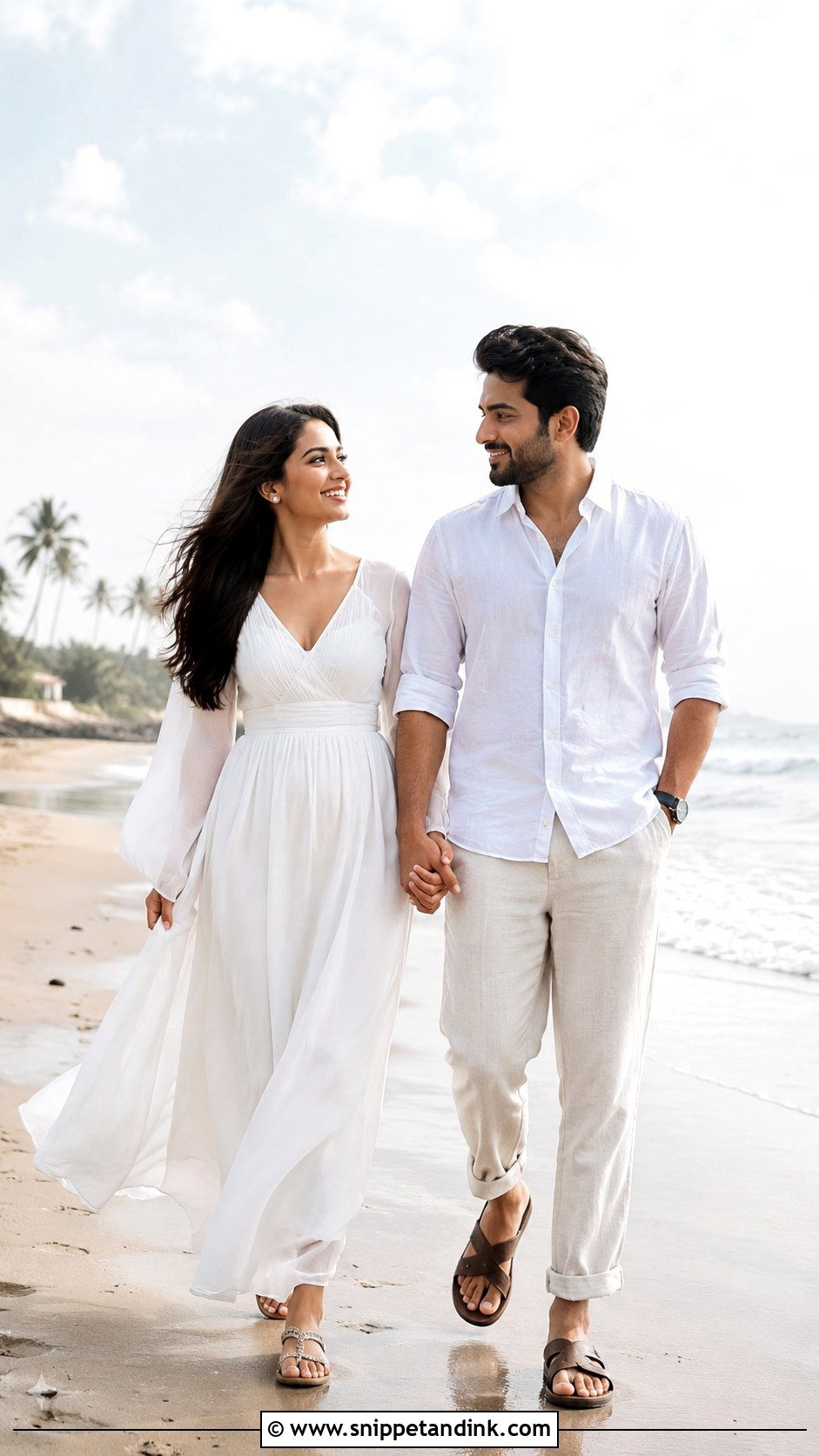 Beach Maxi Dress Pre Wedding Shoot - Snippet and Ink - 25 Pre Wedding Shoot Dress Ideas