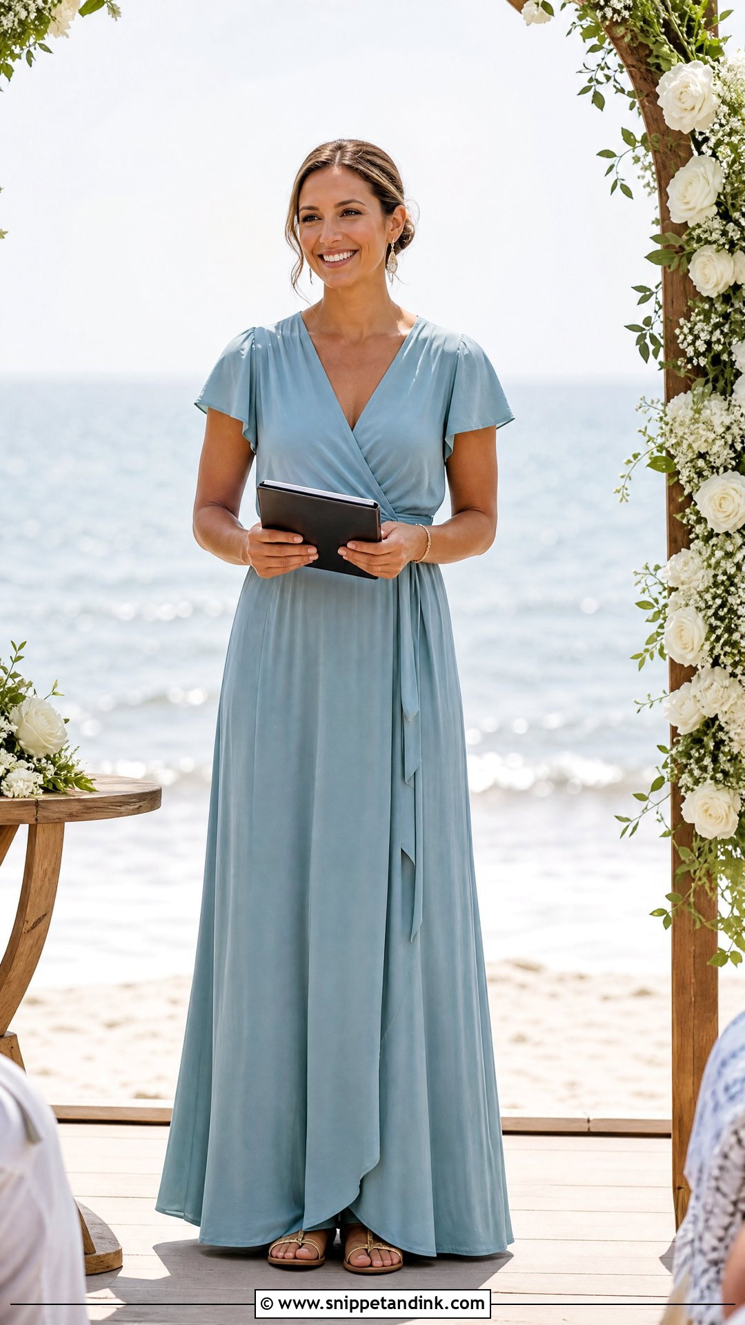 Beach Maxi Dress Wedding Officiant Outfit - Snippet and Ink - 20 Wedding Officiant Outfit Ideas