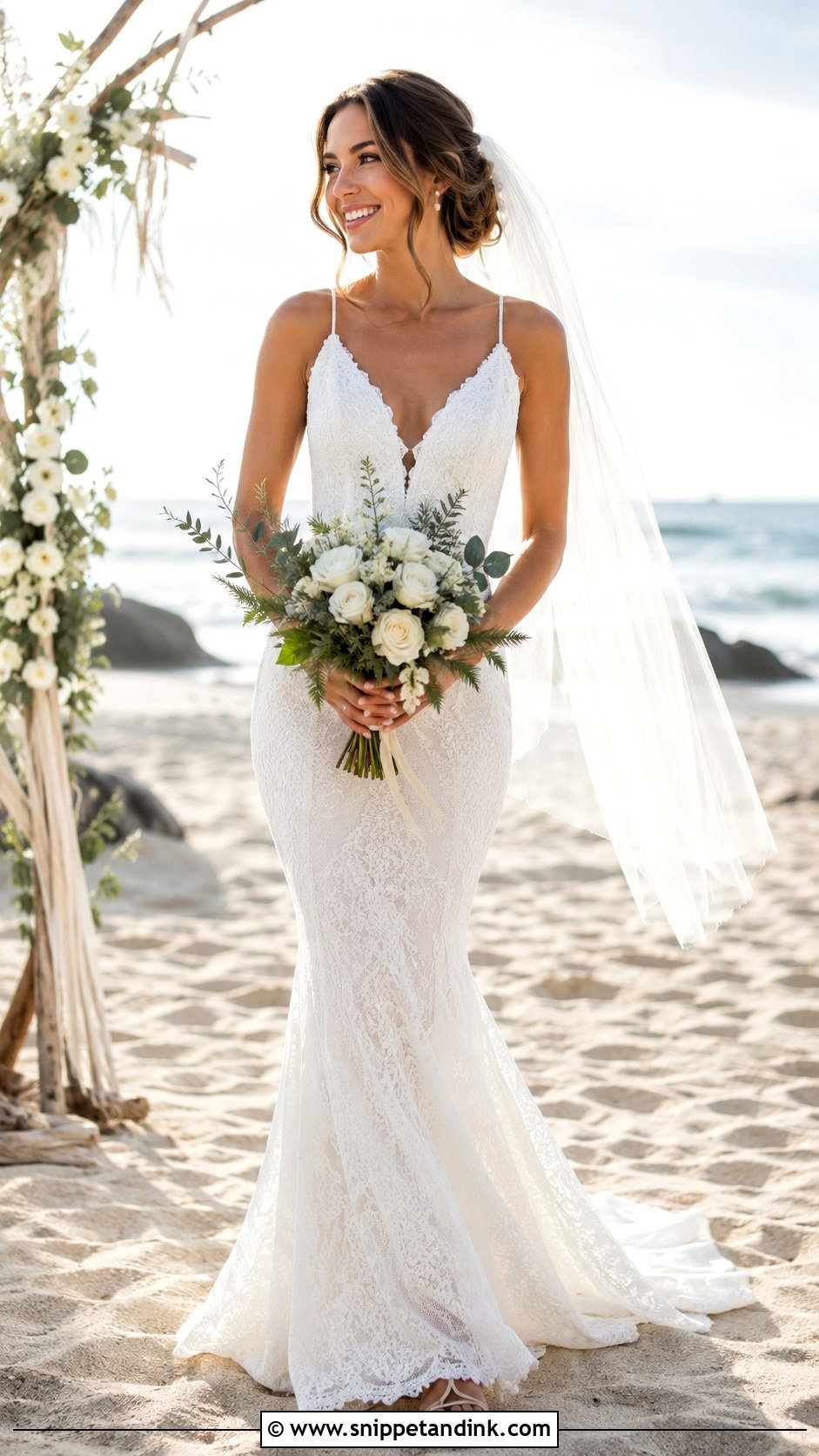Beach Mermaid Wedding Dress - Snippet and Ink - 25 Mermaid Style Wedding Dress Ideas