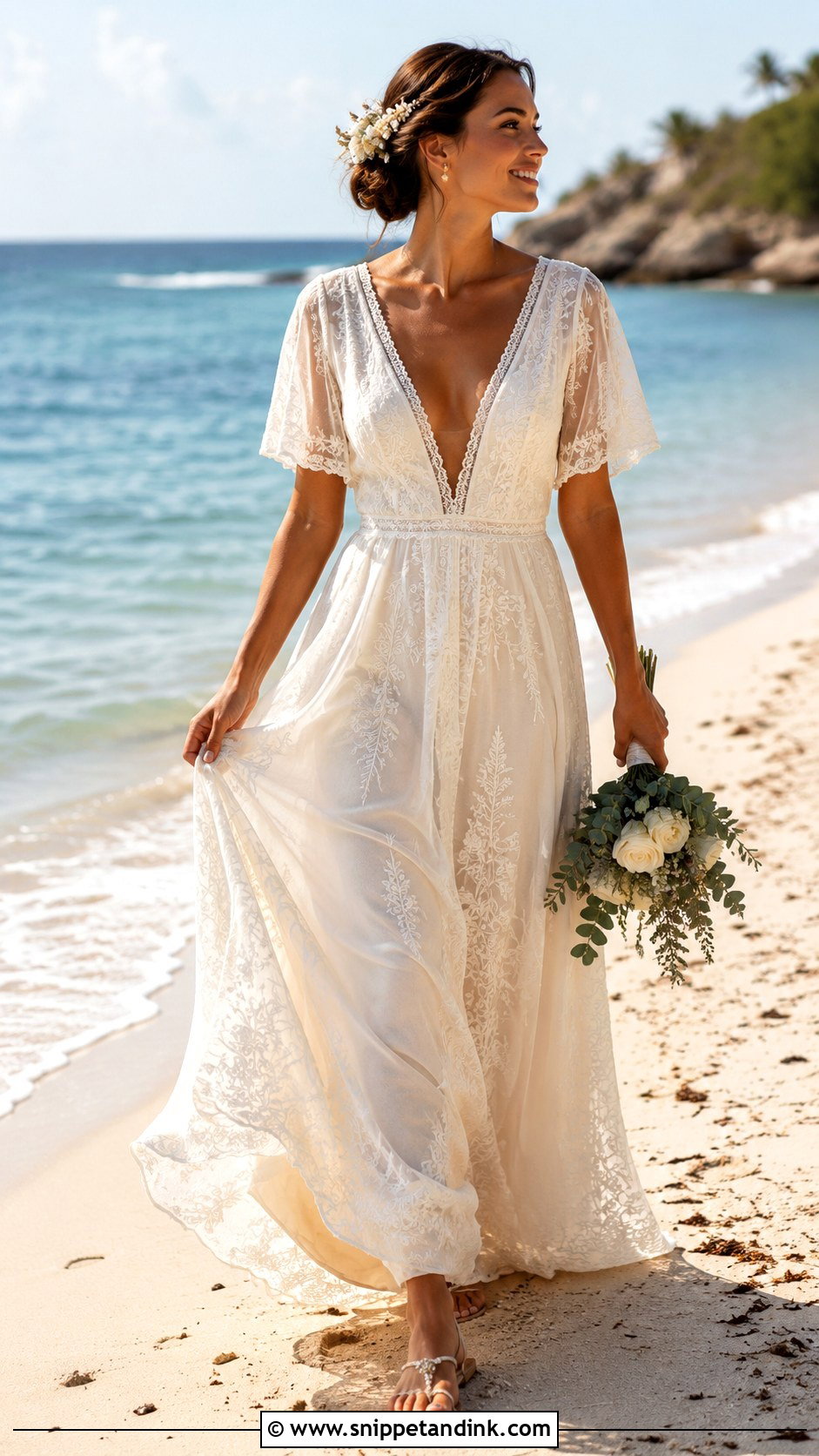 Beach Mexican Wedding Dress - Snippet and Ink - 20 Mexican Style Wedding Dresses