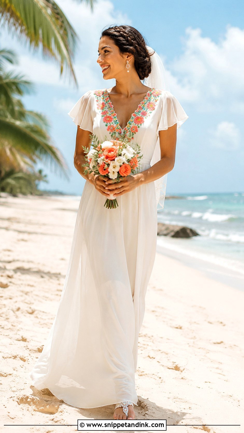 Beach Mexican Wedding Dress - Snippet and Ink - 20 Mexican Inspired Wedding Dress Ideas