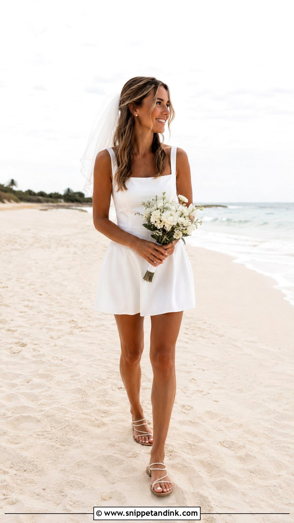 Beach Mini Elopement Wedding Dress - Snippet and Ink - 30 Elopement Wedding Dresses
