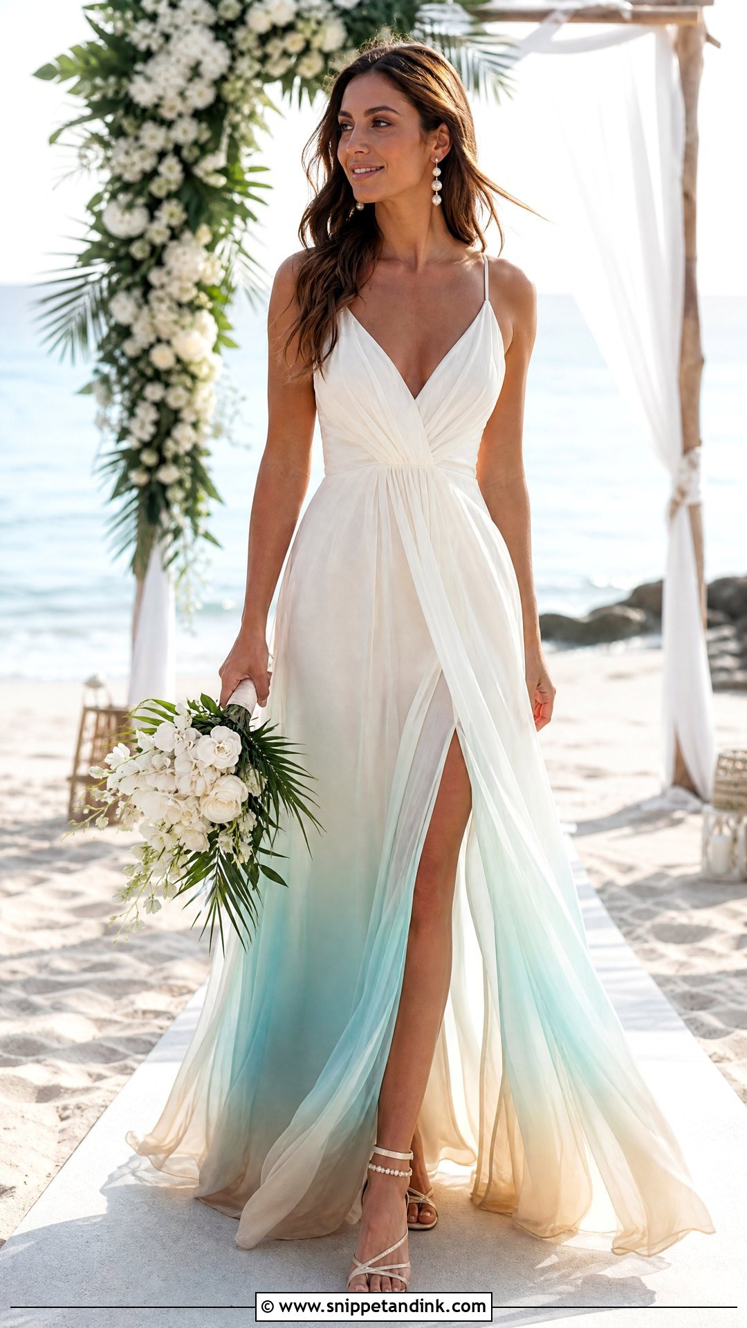 Beach Ombre Wedding Dress - Snippet and Ink - 25 Ombre Wedding Dress Ideas