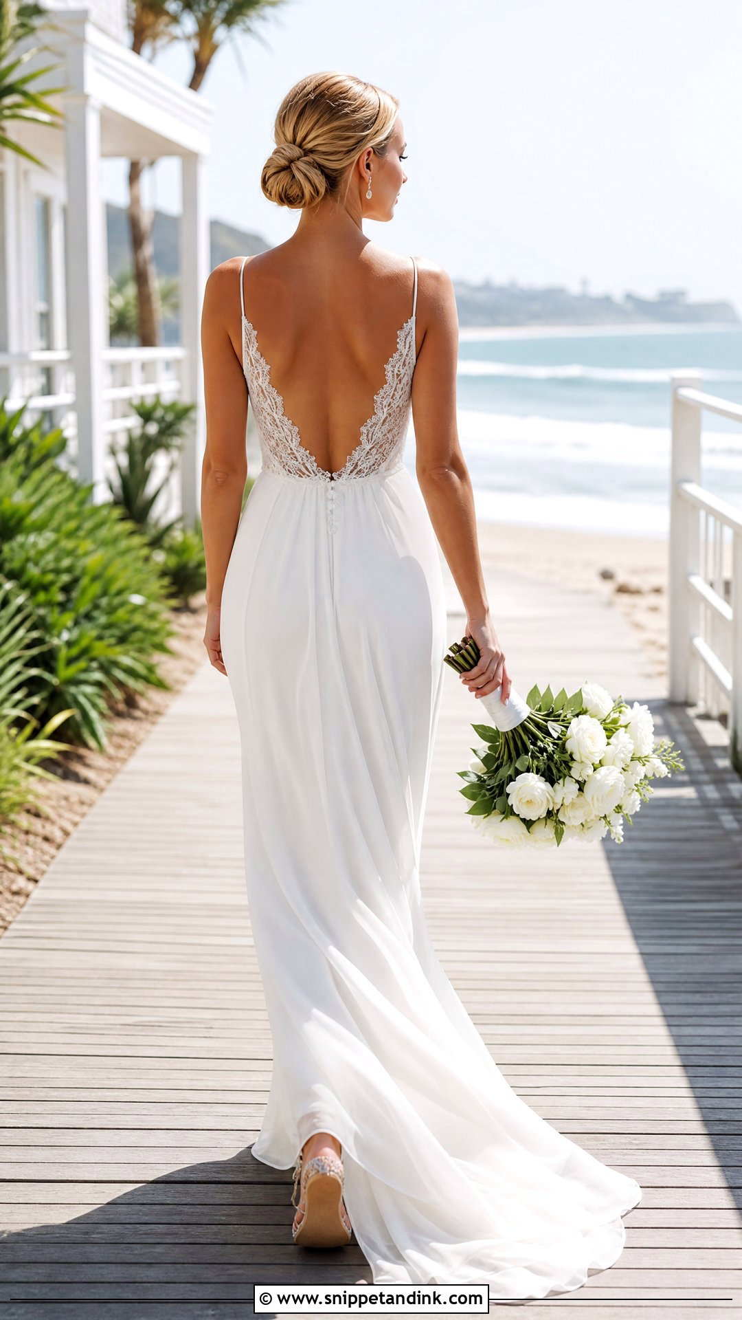 Beach Open Back Wedding Dress - Snippet and Ink - 20 Open Wedding Dress Ideas