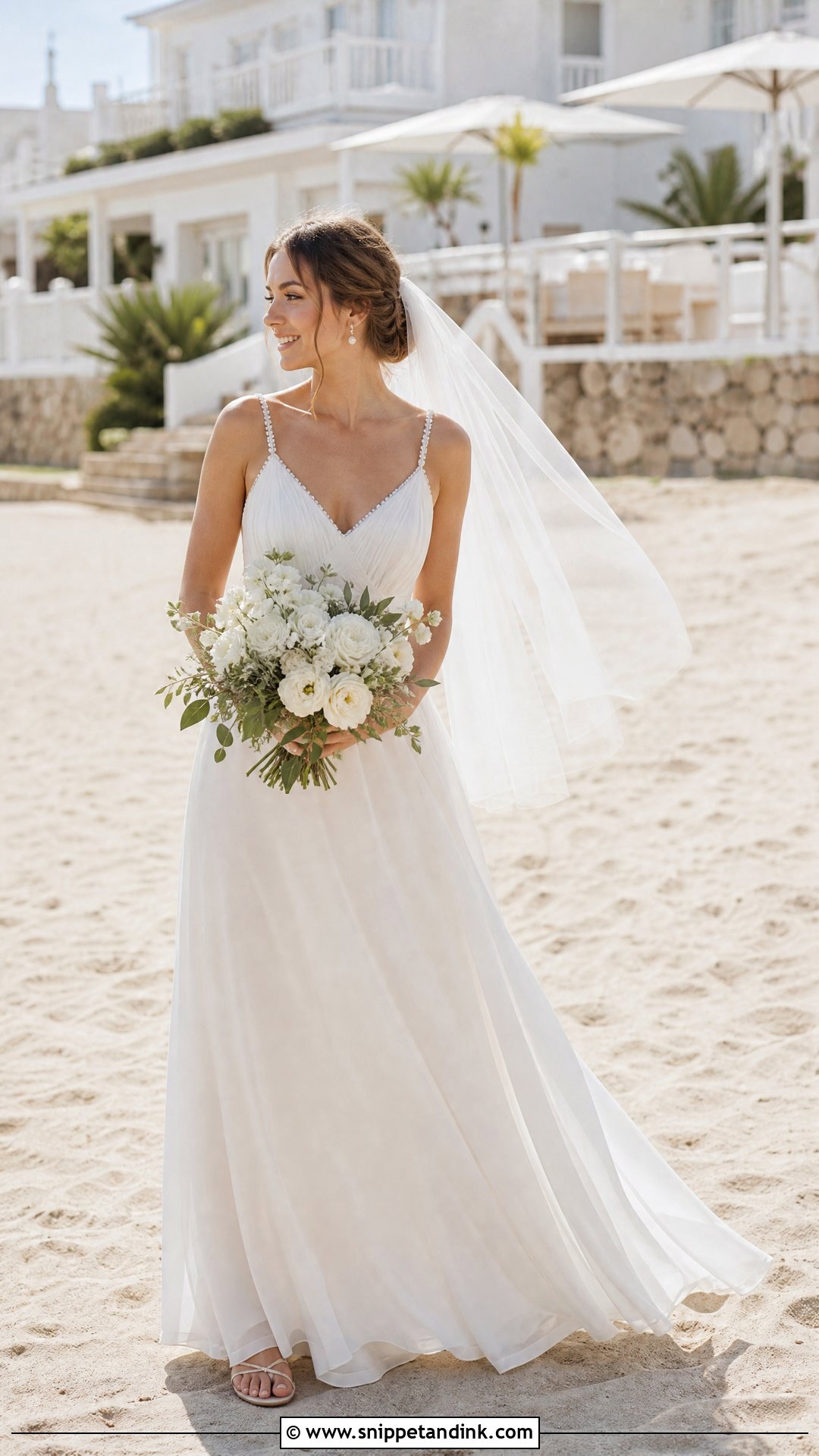 Beach Pearl Wedding Dress - Snippet and Ink - 20 Pearl Detail Wedding Dress Ideas