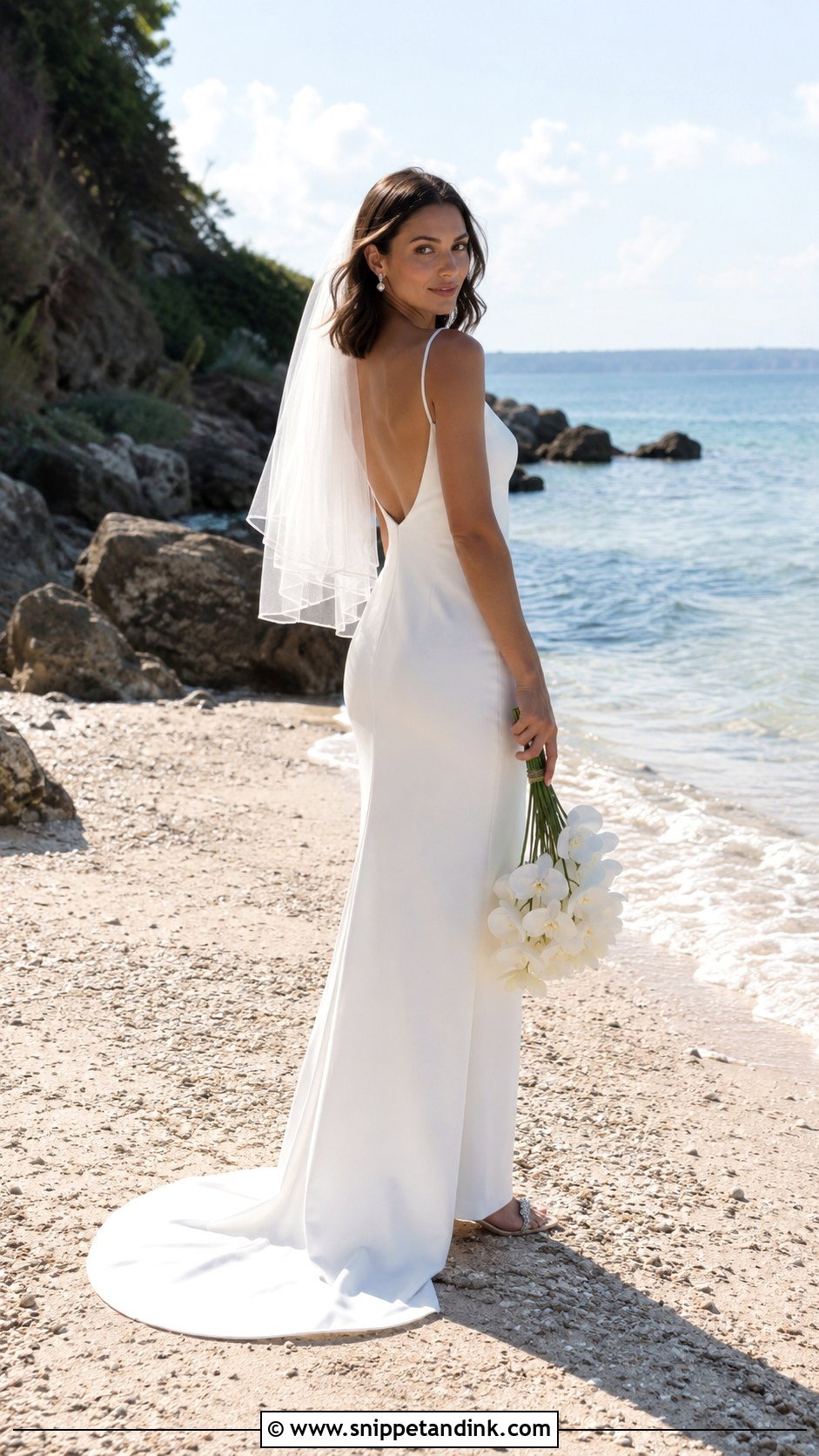 Beach Sheath June Wedding Dress - Snippet and Ink - 20 June Wedding Dress Ideas